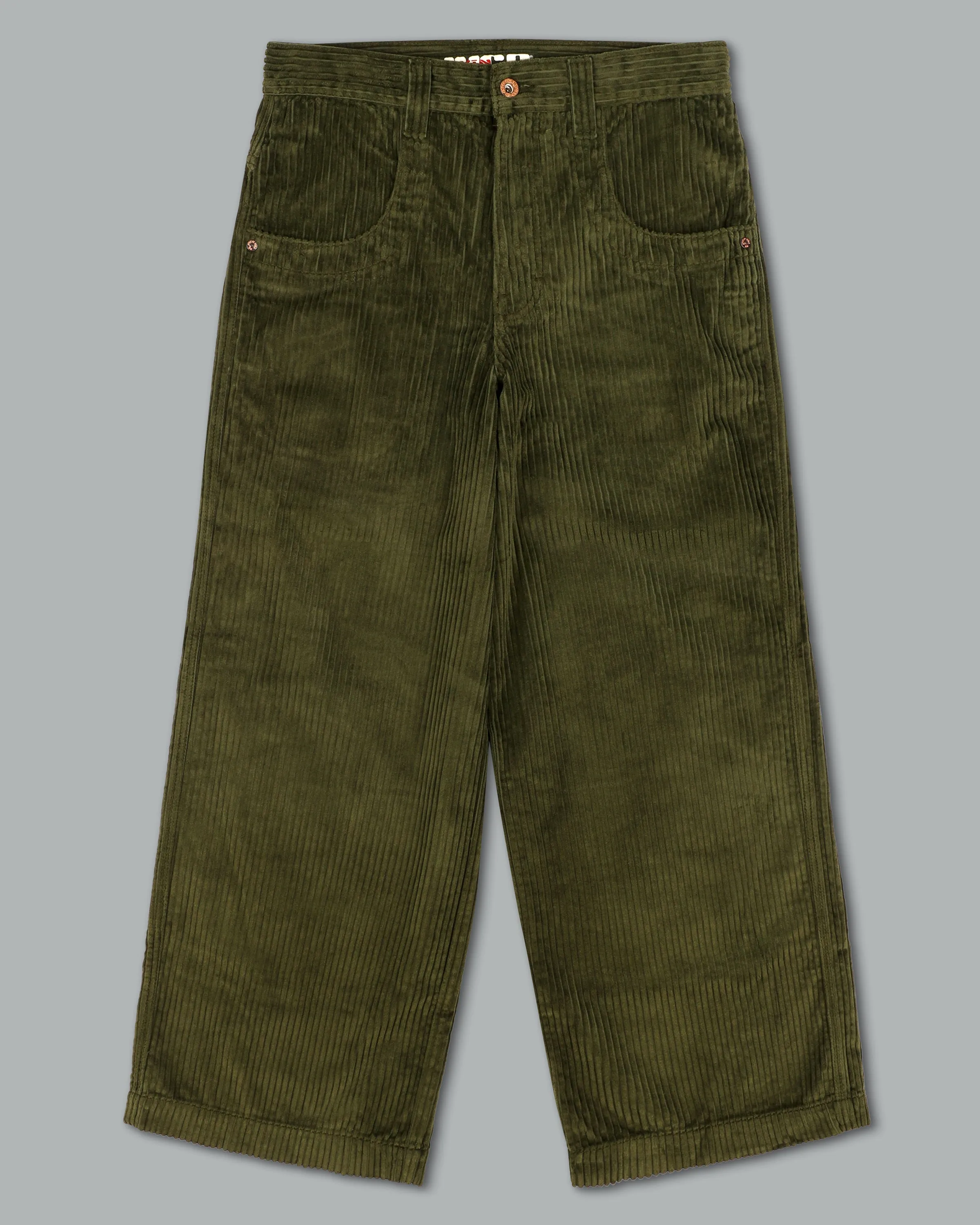 101 Twin Cannon. 26". 4 Wale Corduroy. Moss.