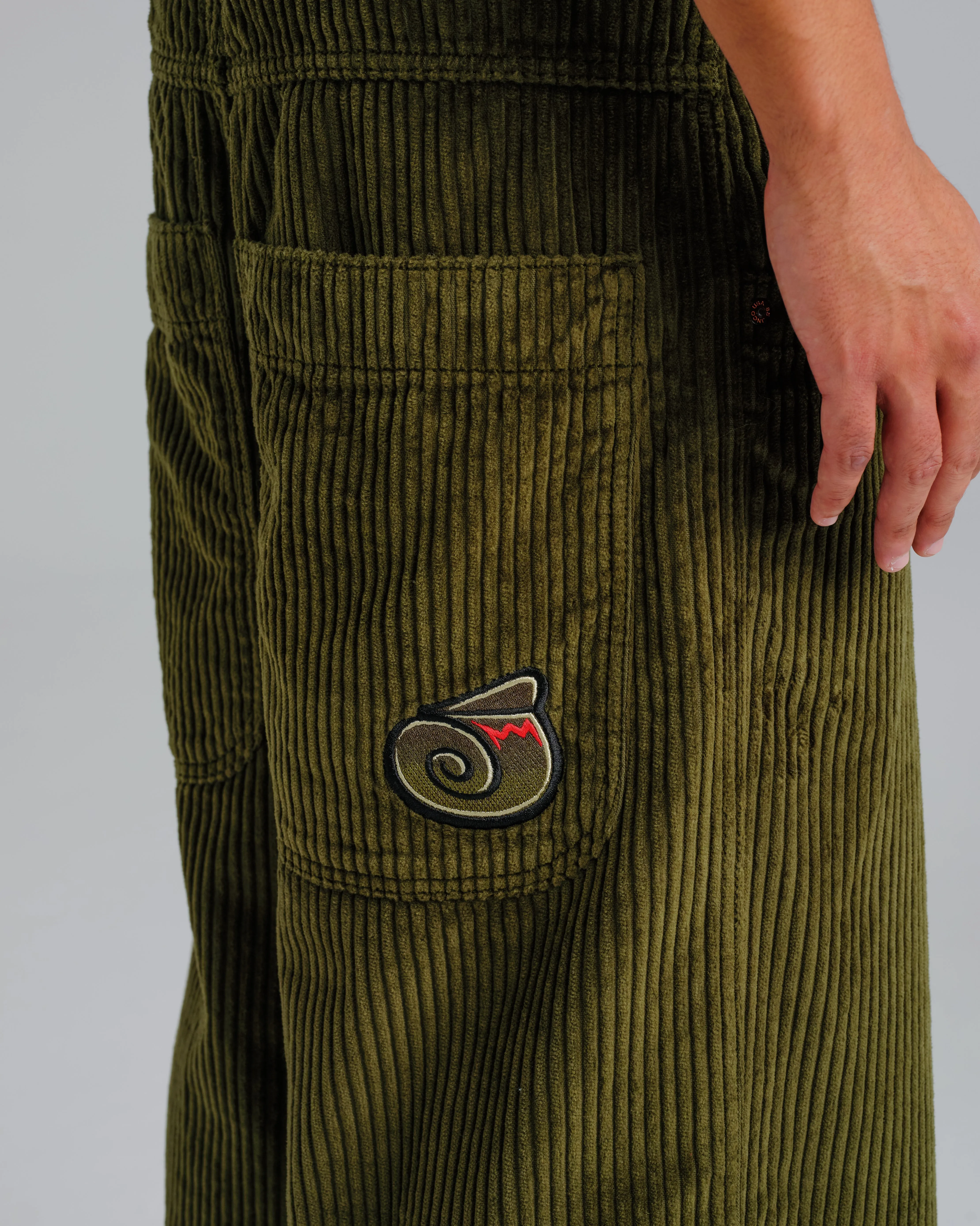 101 Twin Cannon. 26". 4 Wale Corduroy. Moss.
