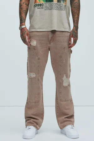 Aaron Carpenter Flare Jeans - Brown