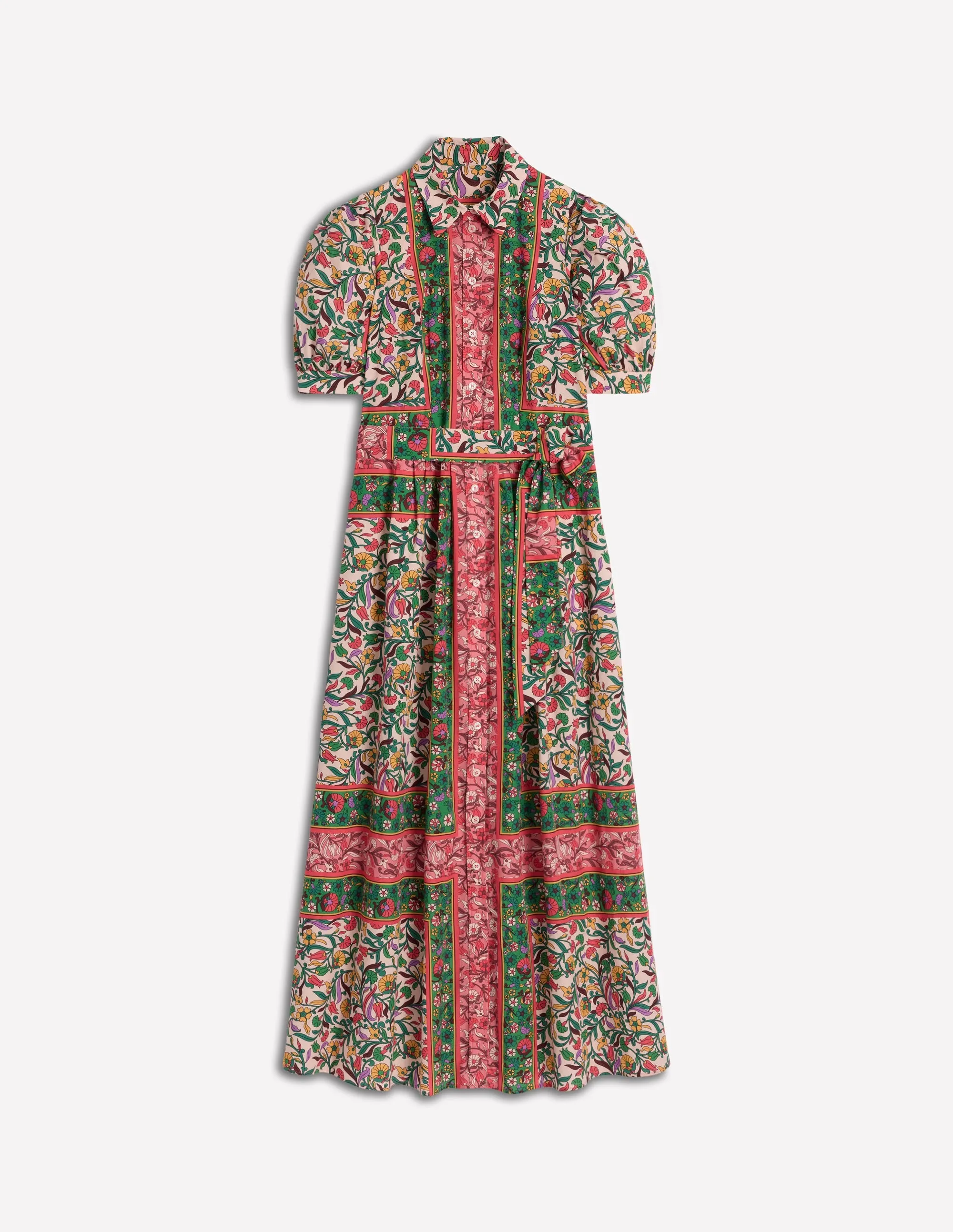 Alexa Maxi Shirt Dress-Multi, Enchanting Vine