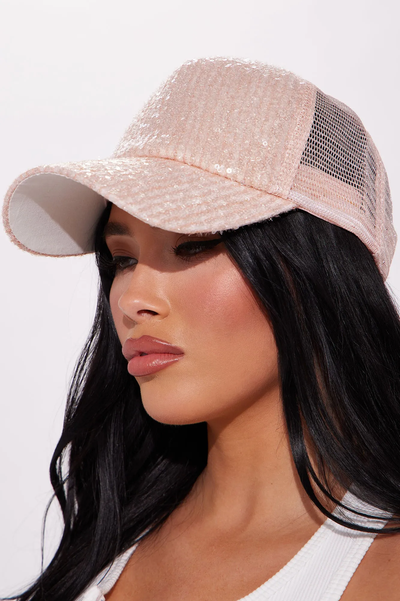 Be Dazzled Trucker Hat - Champagne