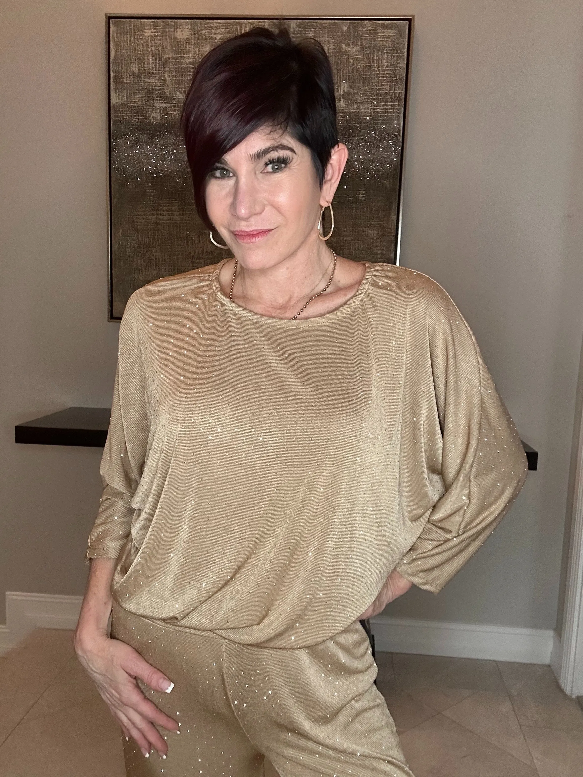 Bling It On Dolman Sleeve Top