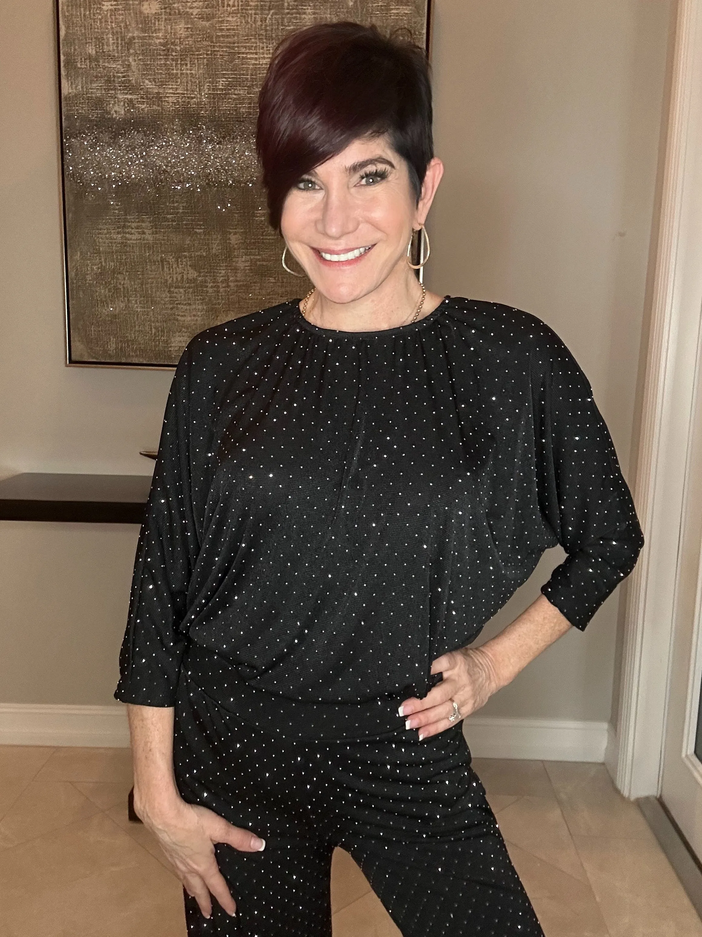 Bling It On Dolman Sleeve Top