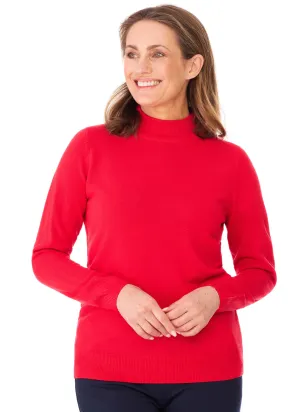 COOMA HIGH CREW PULLOVER - RED