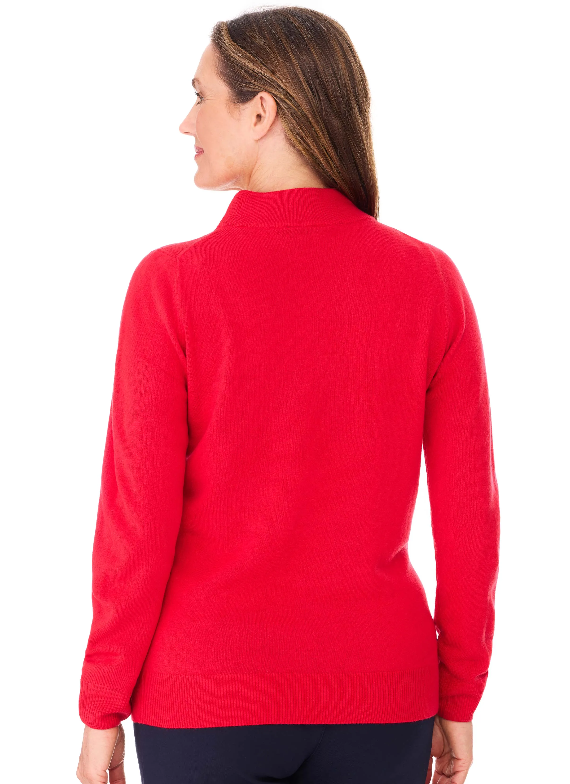COOMA HIGH CREW PULLOVER - RED