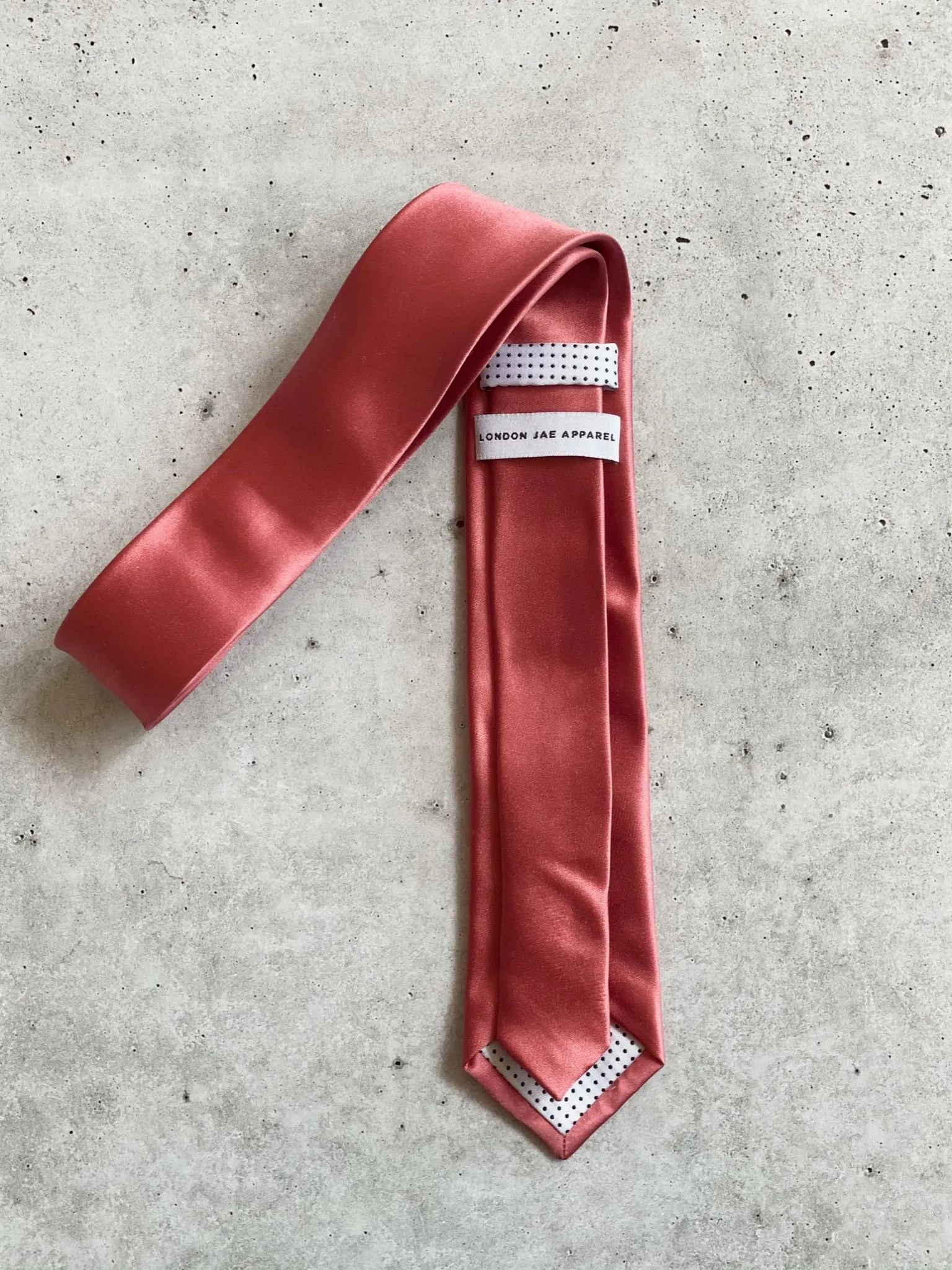 Coral Guava Skinny Silk Neck Tie