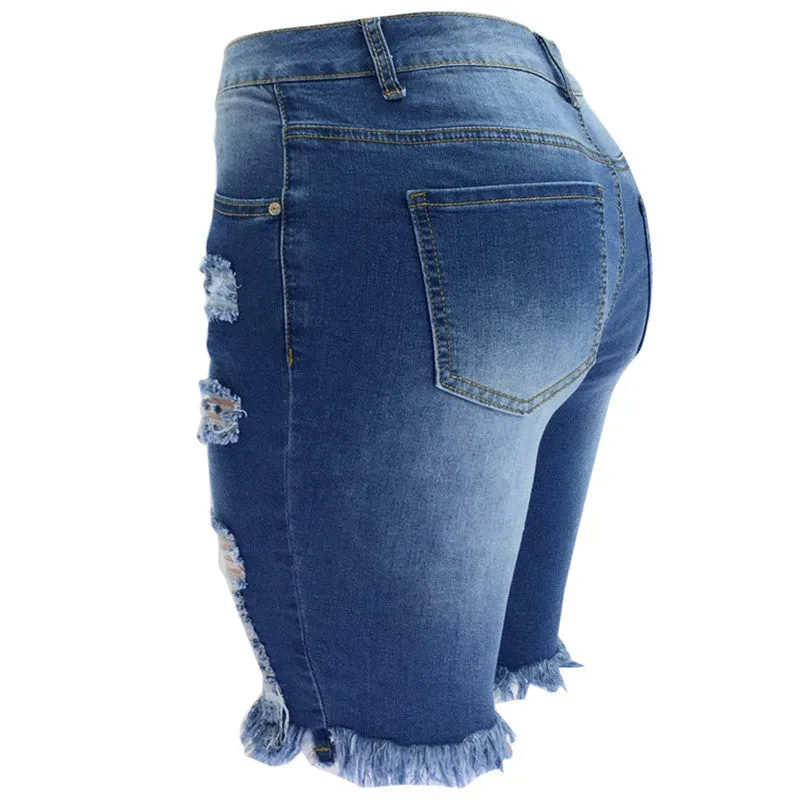 Distressed Denim Shorts
