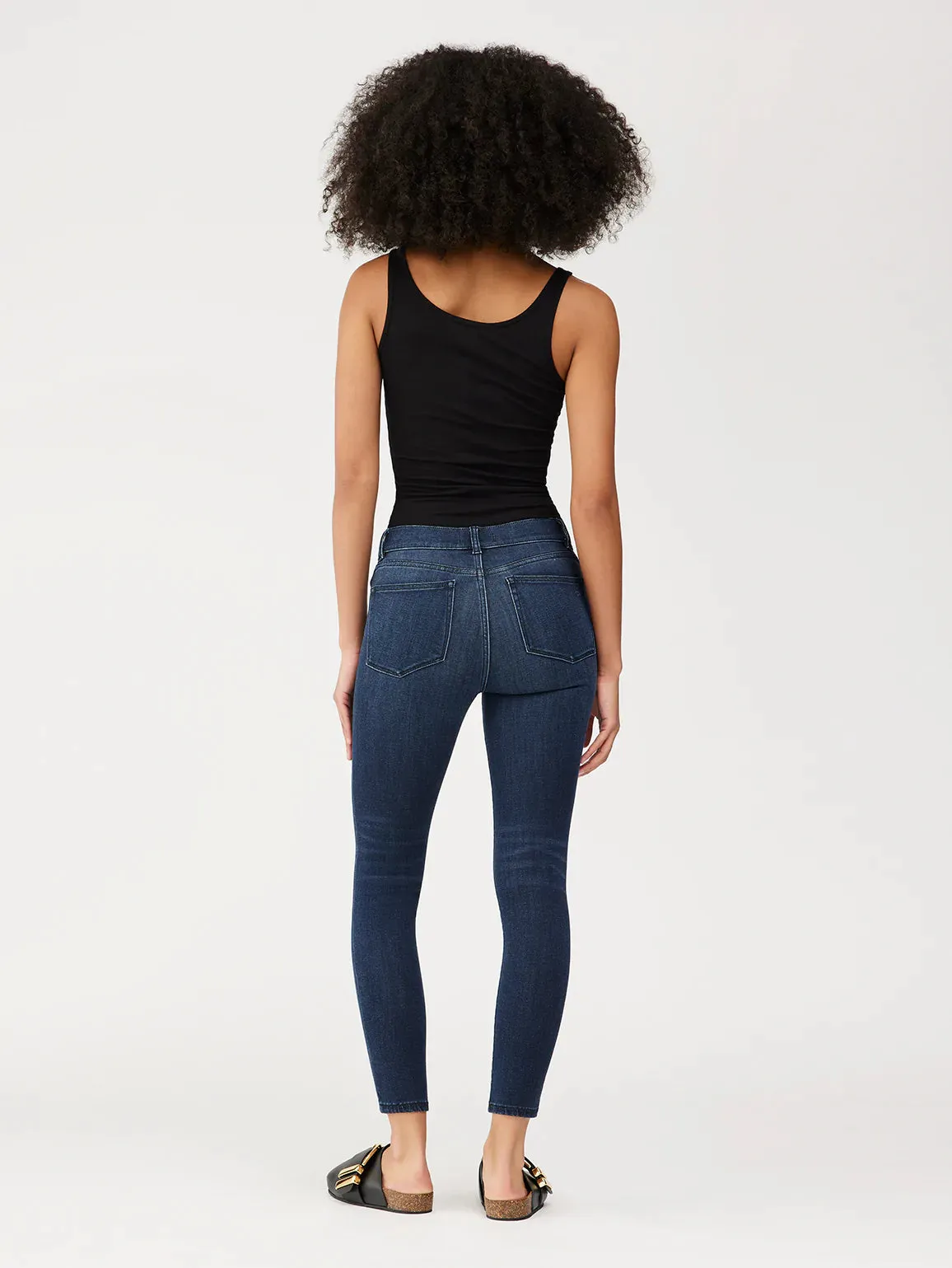 Farrow Skinny High Rise Ankle - Dark Indigo