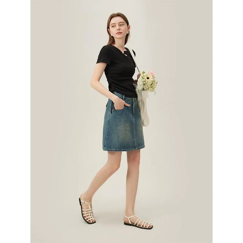 FSLE Academy Style Denim Skirt