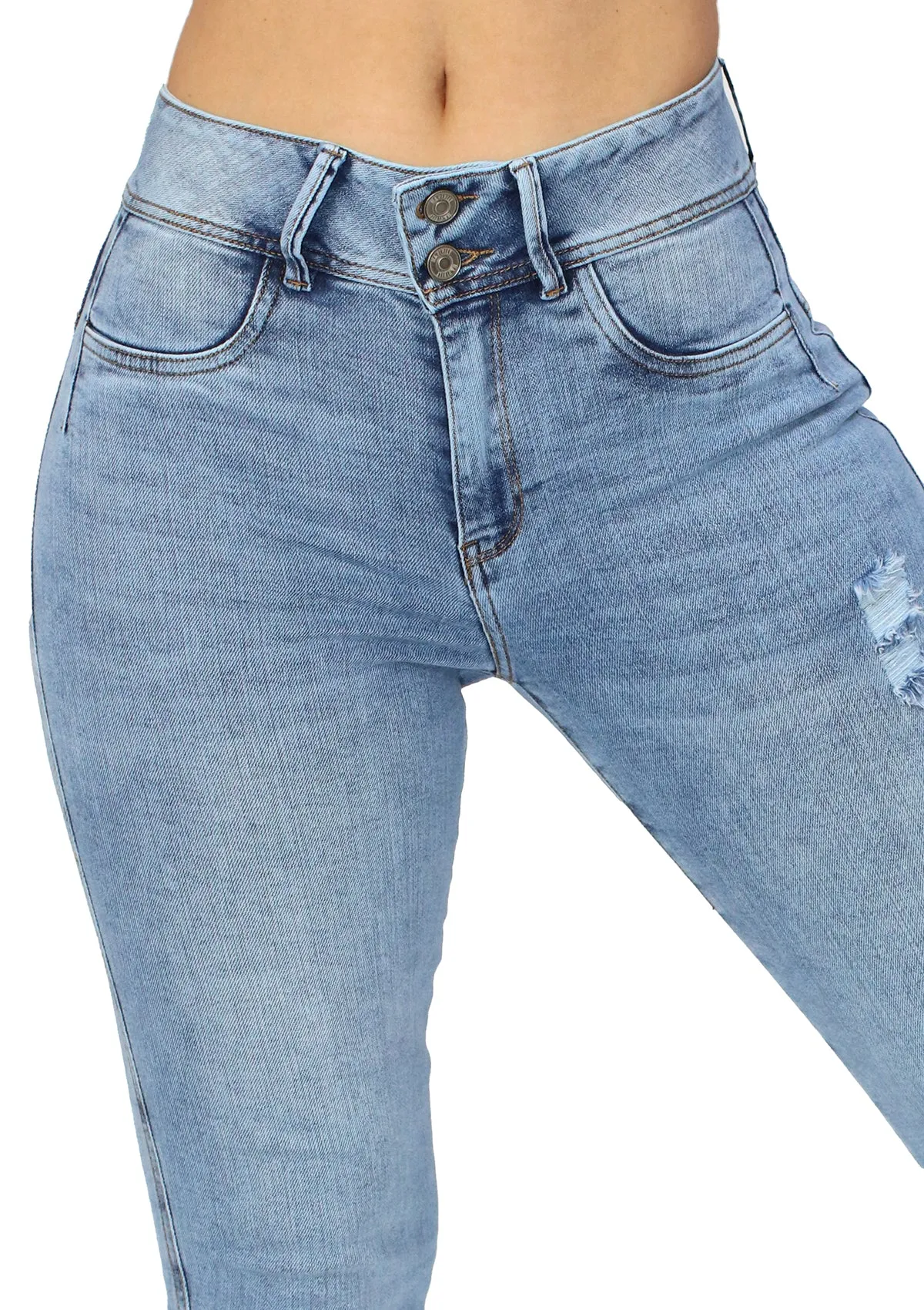 MRP21435 Light Denim Skinny Jean by Maripily Rivera