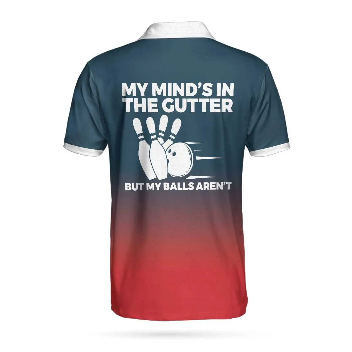 My Mind'S In The Gutter But My Balls Aren'T Bowling Polo Shirt, Funny Bowling Shirt For Men Coolspod