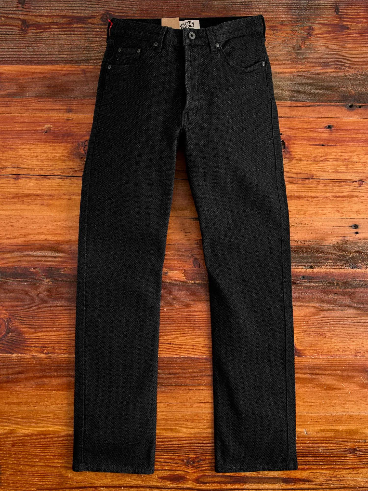 "Black Kikko" 12.5oz Jacquard Denim - True Guy Fit