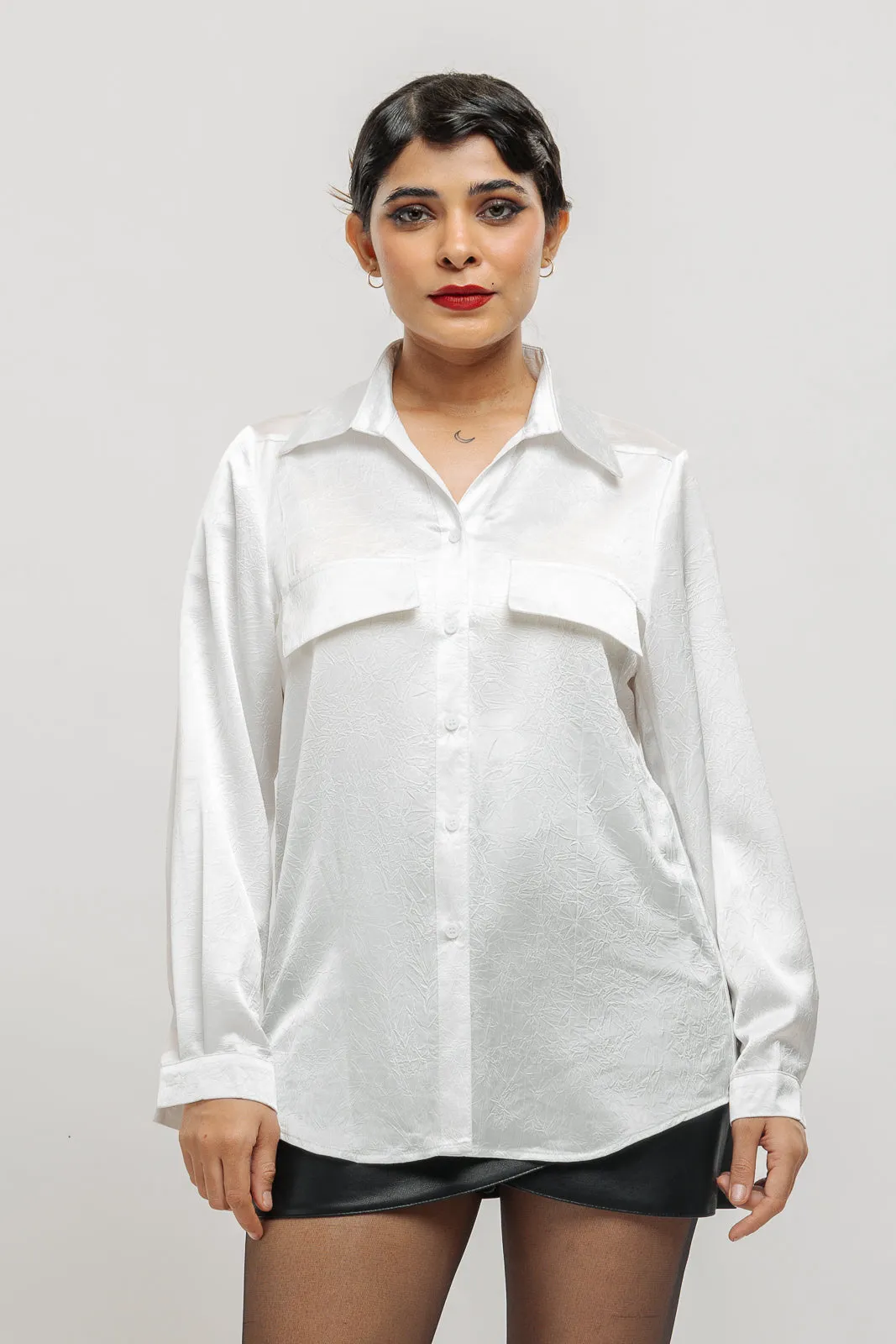 White Double Pocket Shirt
